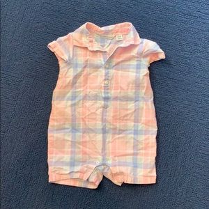 Janie & Jack Preppy Plaid Polo Romper